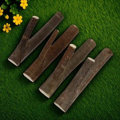 STOBOK 4Pcs Entryway Hanger Brown Wood Hooks with Sloping Design for Stable Hanging in Home