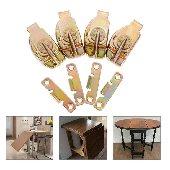 STOBOK 4Pcs Sturdy Connectors Locks for Cabinet Doors and Dining Tables