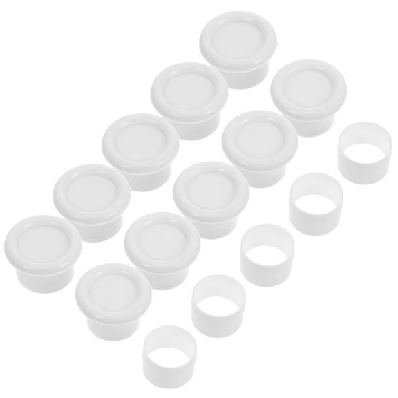 STOBOK 5Sets Versatile Plastic Curtain Rod End Caps White Nonslip Rod End Plugs