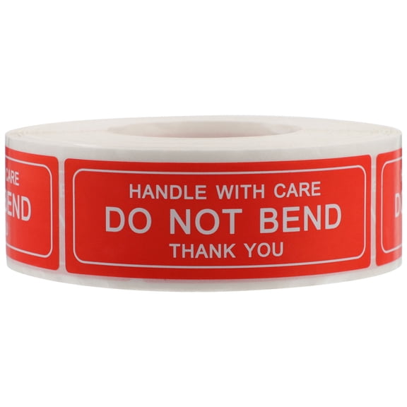 STOBOK Fragile Warning Labels, Red Paper, Easy to Stick for Shipping, 500Pcs