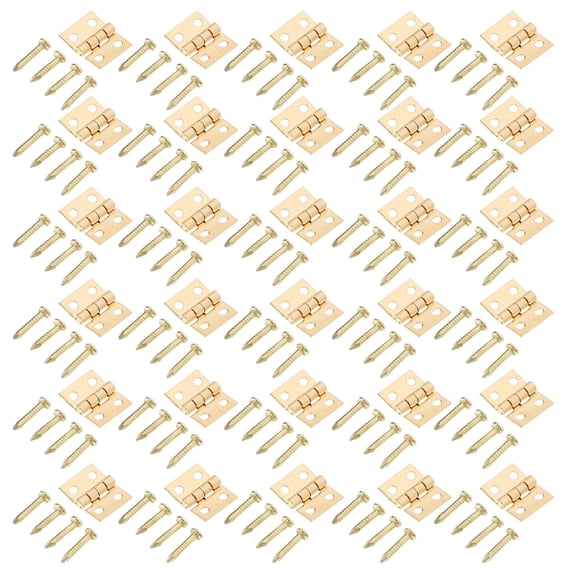 STOBOK 50Pack Jewelry Boxes Hinge Copper for DIY Projects Mounting