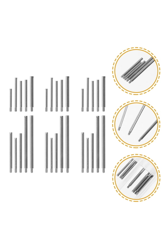 50Pack Watch Band Pins Metal Repair Supplies for Watch Maintenance