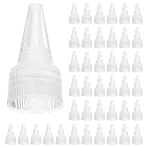 STOBOK 50Pcs Leak Proof Replacement Bottle Caps Durable PP Material Transparent for Home Use