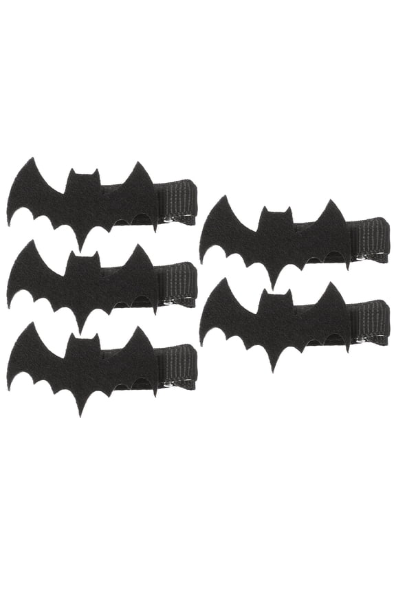 5Pack Goth Hair Pin Black Bat Shape Costume Accessory for Women Cosplay Masquerade