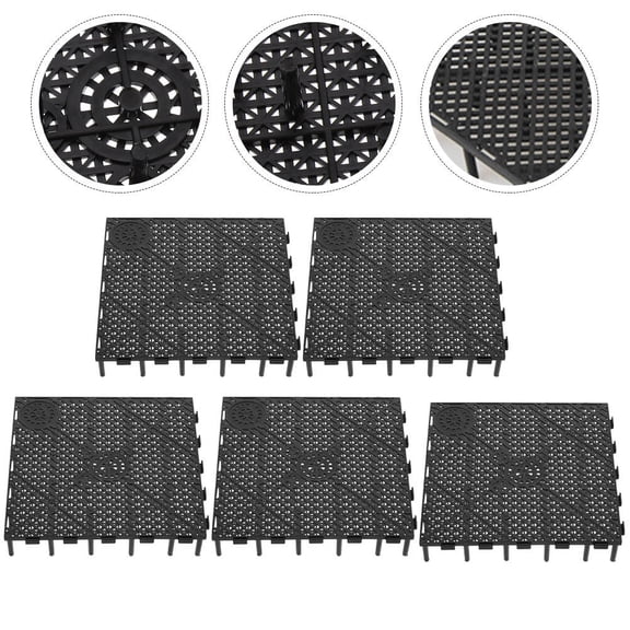 STOBOK Fish Tank Aquarium Platform Black Plastic 5pcs