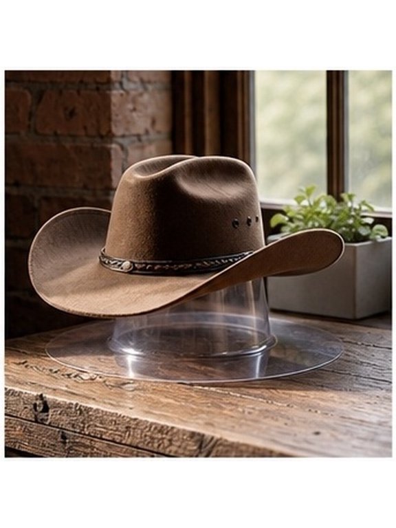 5Pcs Clear Hat Display Holder Rack for Cowboy Hats Featuring Compact Lightweight Portable Design