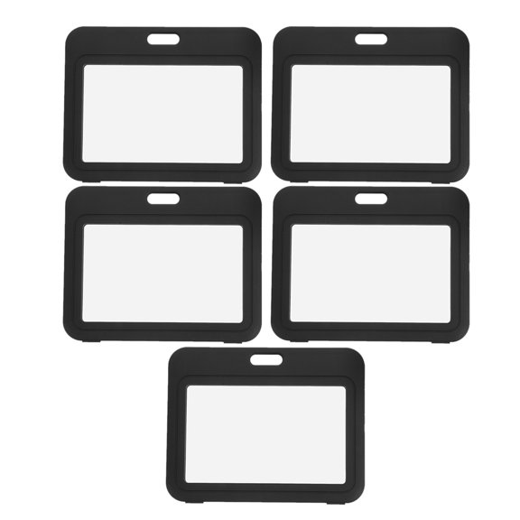 STOBOK 5Pcs Double Sided Clear Card Protector for Office Event Work Permit and Car Use