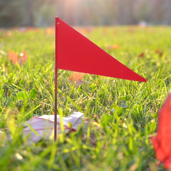STOBOK 5Pcs Durable Iron Garden Irrigation Flags Triangular Shape For Yard