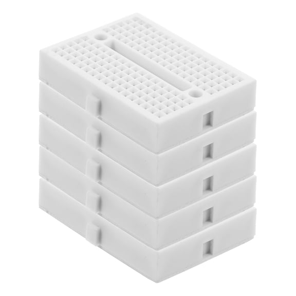 STOBOK 5-Pack Breadboards for Circuit Design, Ideal for Students, Engineers, and Electronics Projects