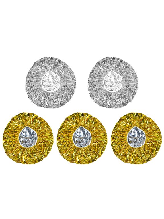 5Pcs Aluminum Foil Hair Dye Hat with Elastic Band for Effective Heat Retention