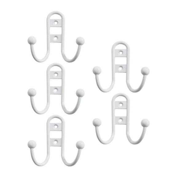 STOBOK 5Pcs Heavy Duty Wall Hooks Zinc Alloy Clothes Hanging Organizer for Bathroom