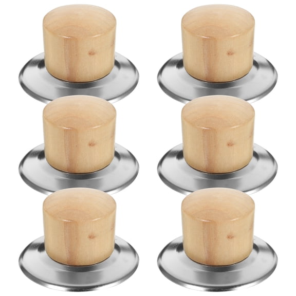 STOBOK 6Sets Stainless Steel Pot Lid Knobs Universal Kitchen Cookware Lid Handles Multi Color