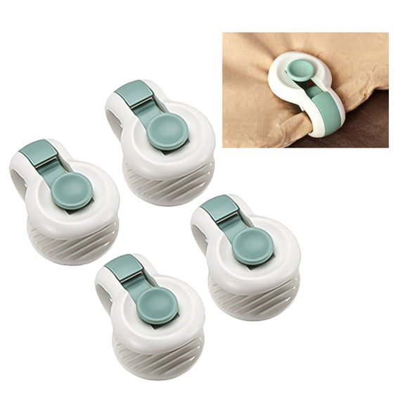 STOBOK 6Pcs Green ABS Material Sheet Fasteners for Home Bed Sheets Mattress Pads