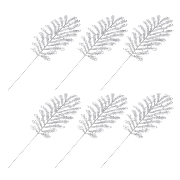 STOBOK 6Pcs Party Decoration Artificial Simulated Meranti Tail PVC Christmas Decor for Weddings