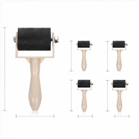 STOBOK 6Pcs Printmaking Rollers Multi Functional Ink Roller Set for Craft and Artistic Printing Projects