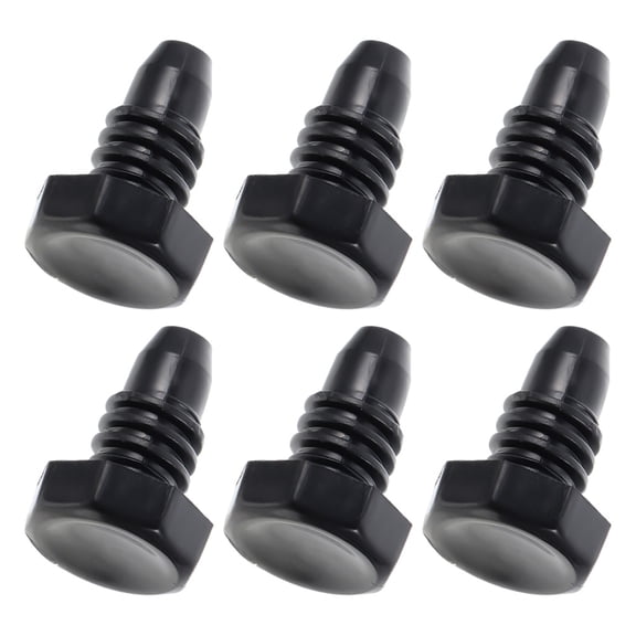 STOBOK 6Pcs Pool Cue Sleeve Black Plastic for Billiard Rod End Protector