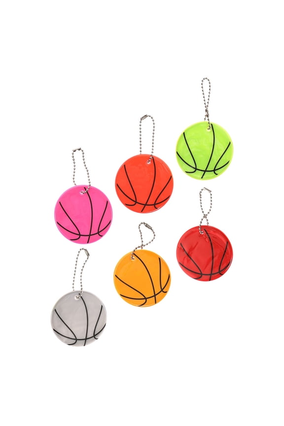 6Pcs Lightweight Reflective Pendant for Bag and Bicycle Keychains Easy to Hang
