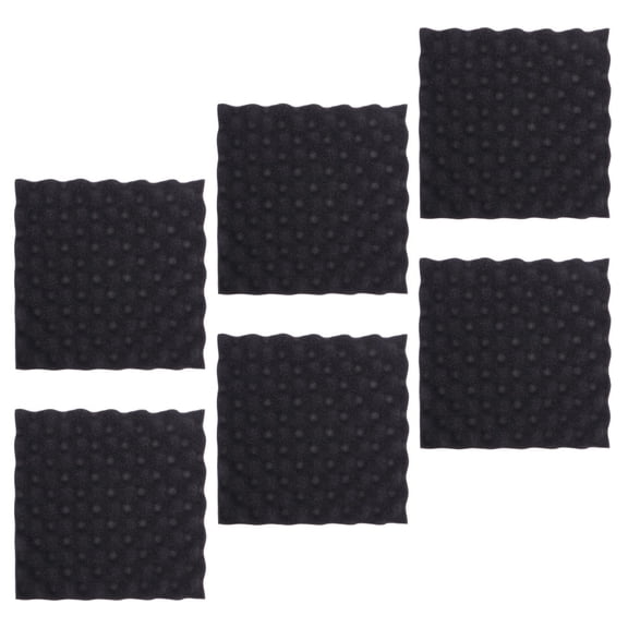 STOBOK Acoustic Panel Egg Crate Foam Packing Sheet Black Impact Buffering Packaging Material 6Set