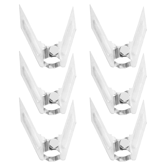 STOBOK 6Pcs Stainless Steel Rotisserie Meat Forks for Oven and Grill Heavy Duty Barbecue Skewers