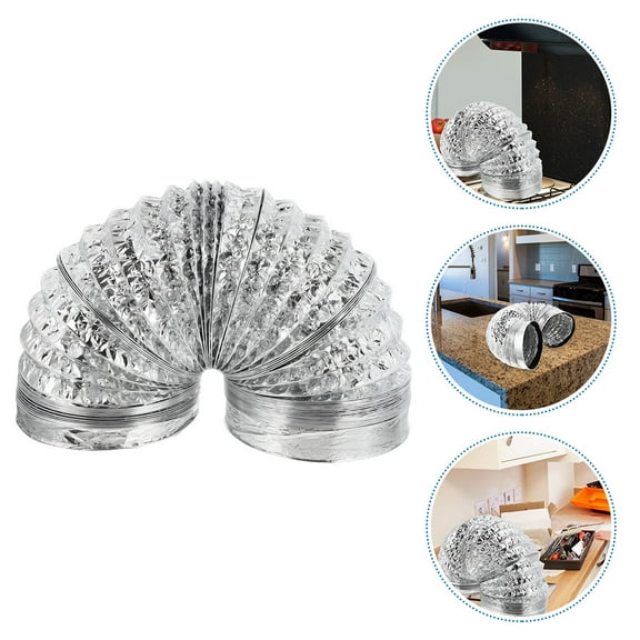 STOBOK Aluminum Foil Telescopic Duct Flexible Vent Hose for Kitchen and Home Use