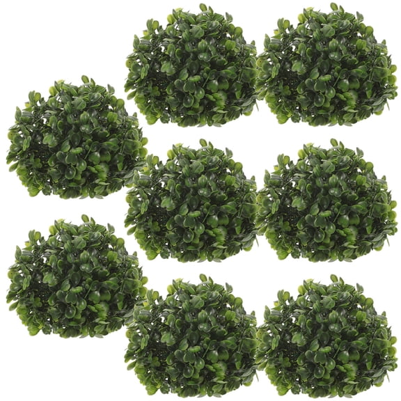 STOBOK 8Pcs Simulated Plant Ball Green Hanging Decor for Party Mall Wedding Events