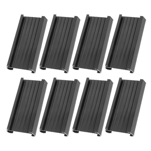 STOBOK 8Pcs Reusable PVC Shelf Label Holders Black Tags for Library and Storage Organization