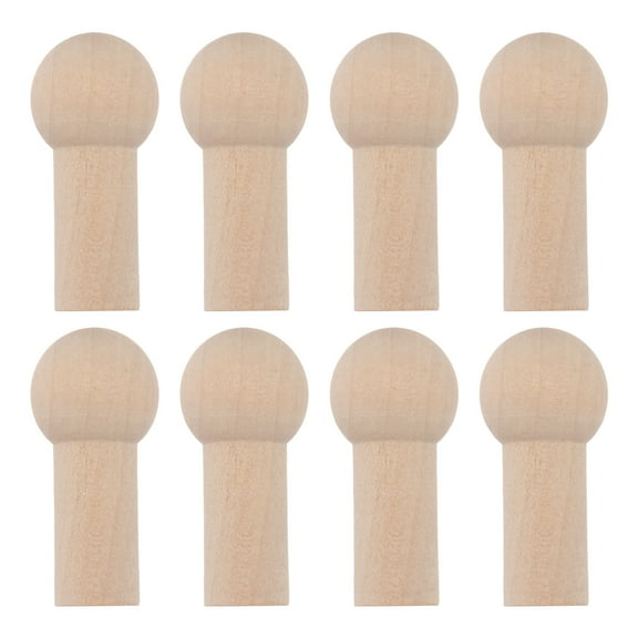 STOBOK Hat Pegs Wooden Pegs Bamboo 8pcs Set Simple Design