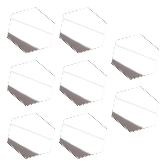 STOBOK 8pcs Mini House Accessories Acrylic Hexagonal Mirror Models Decorative Mini Home Decoration