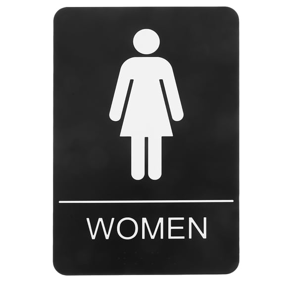 STOBOK Acrylic Toilet Sign Braille Restroom Sign for Women 1Set
