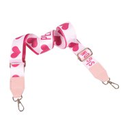 STOBOK Adjustable Pink Polyester Bag Shoulder Strap Replacement with Double Clasp for Bags