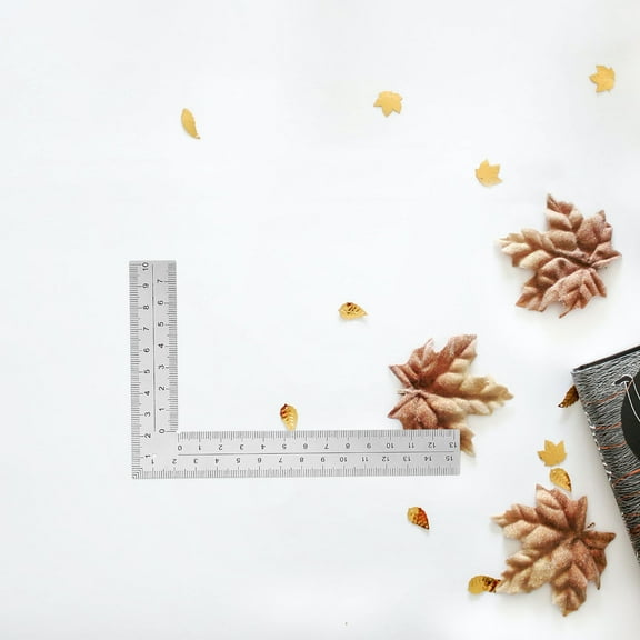 STOBOK Stainless Steel L Shape Ruler Right Angle for Accurate Woodworking Carpentry Measurement