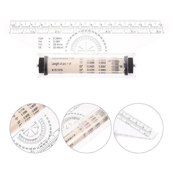 STOBOK Assorted Color Plastic Measuring Rolling Ruler for Accurate Angle Measurement
