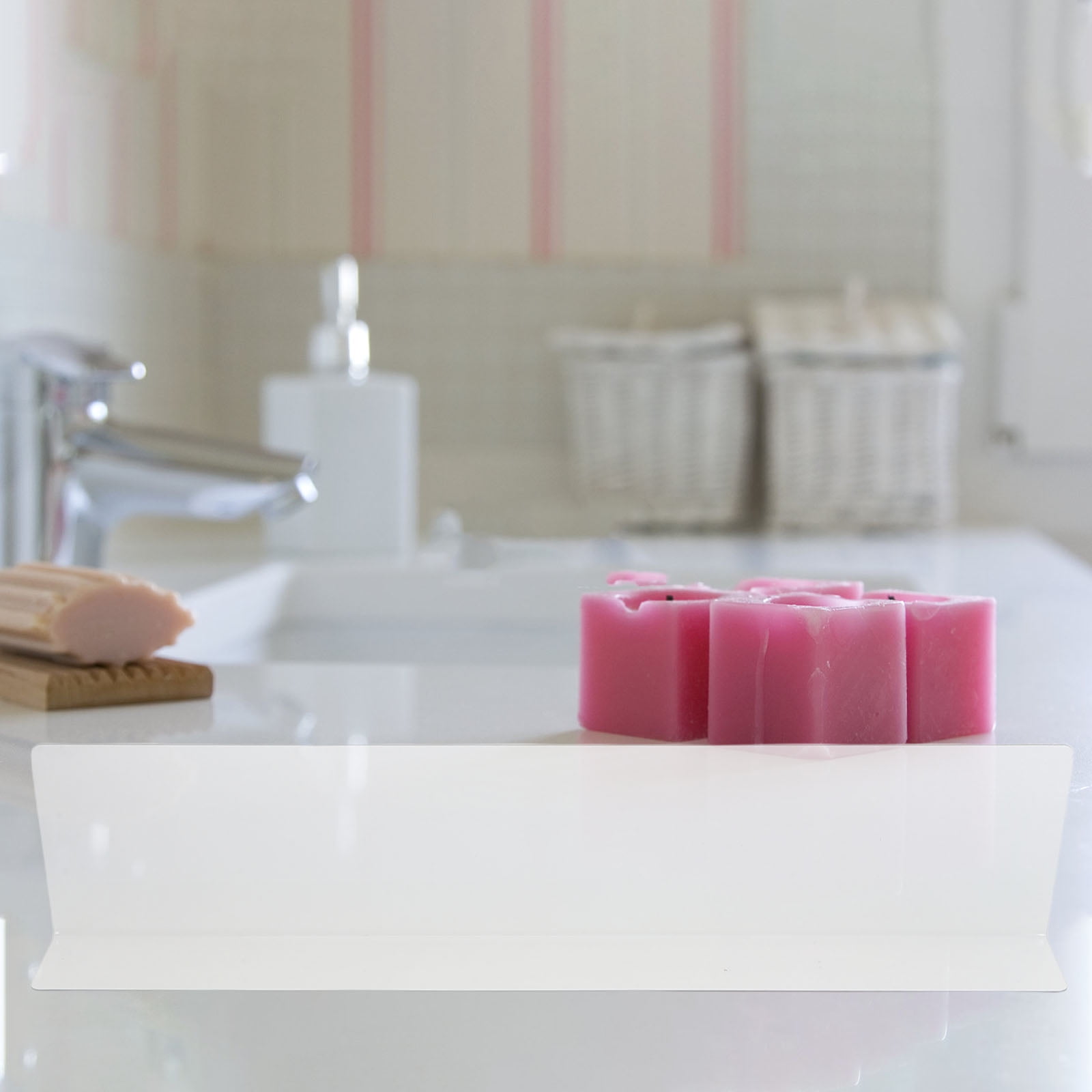 STOBOK Clear Corner Splash Guard Barrier for Kitchen Sink and Bathroom ...