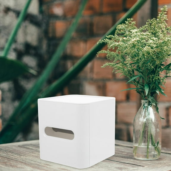 STOBOK Plastic Roll Tissue Box White with Smooth Surface and Comfortable Hand Feel