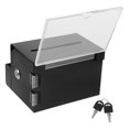 STOBOK Durable Black Acrylic Donation Box with Lock for Tips and ...