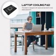 STOBOK Black Laptop Cooling Pad with Ventilation Fan USB Powered Stand ...