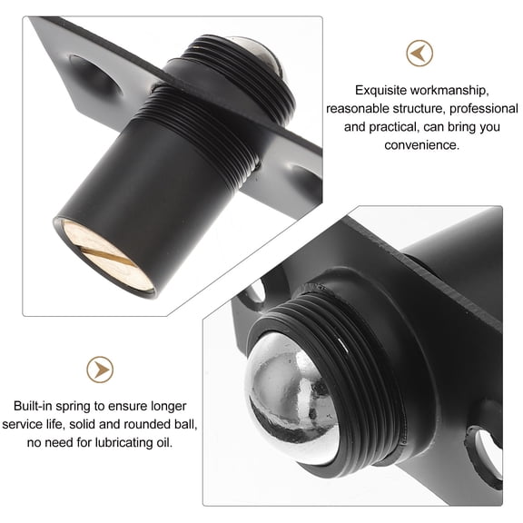 STOBOK Ball Catch for Interior Doors Stainless Steel Black 1 Set