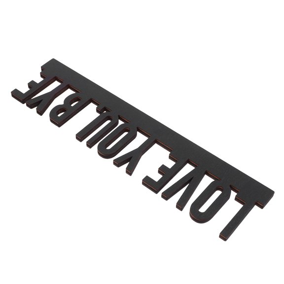 STOBOK Boho Wall Art Decor Black Wood Letter Sign Hand Carved Home Decoration for Unique Spaces 22.0 x 14.0 inches