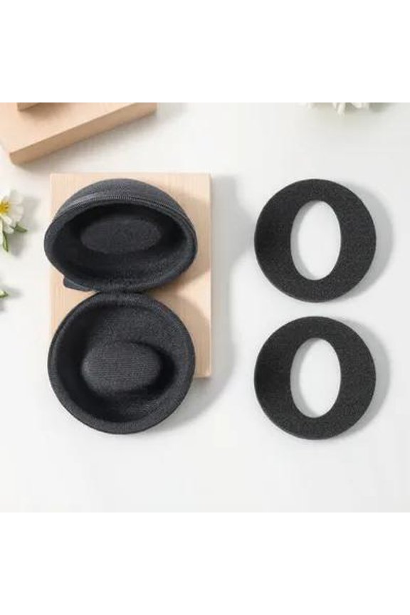 Wristwatch Holder Black Zipper Case with Impact Absorbing Foam for Travel Storage Use