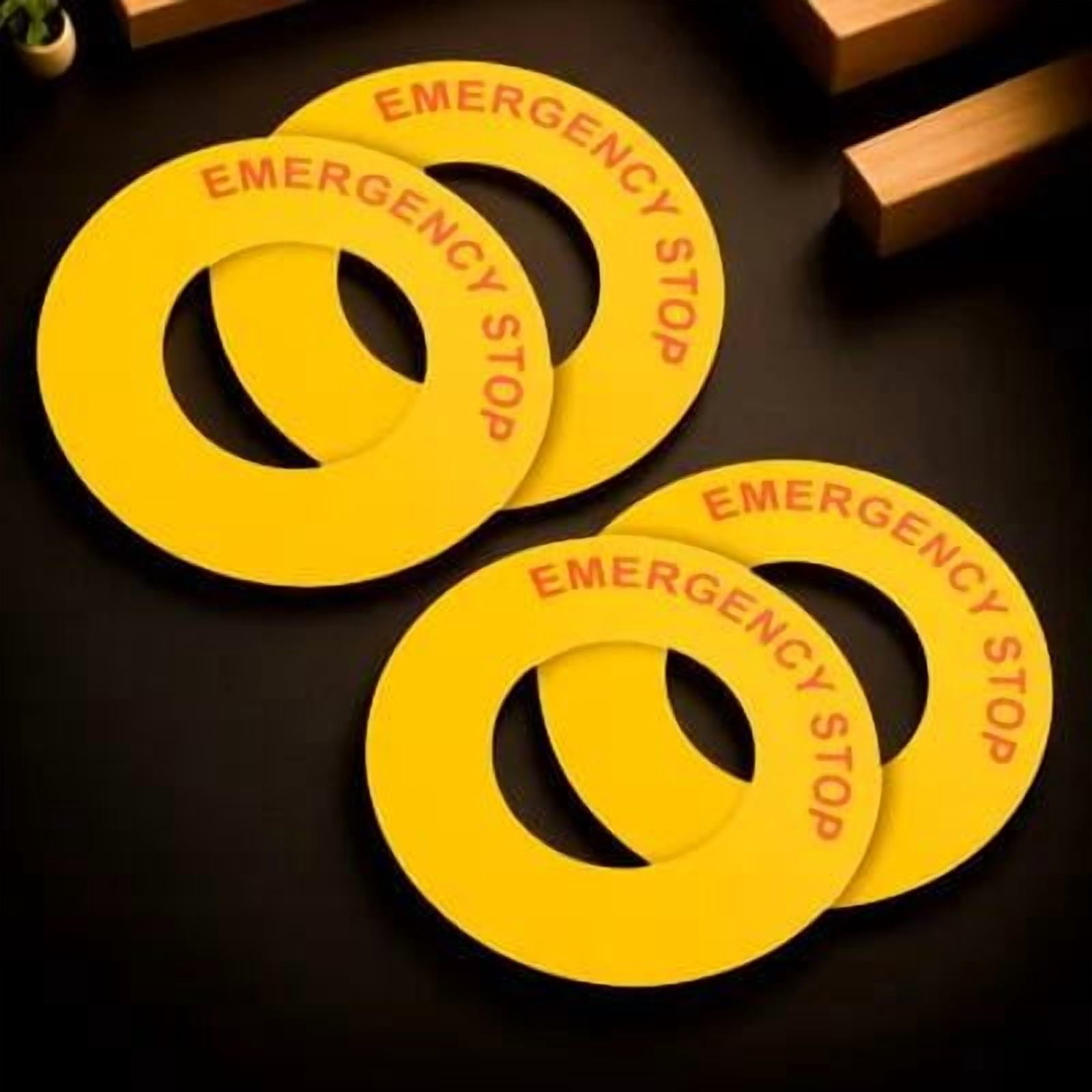 STOBOK 4Pcs Stop Sign Label Circular Simple Design for Electrical ...