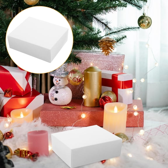 STOBOK Versatile White Wrap Box for Storage and Stylish Presentation