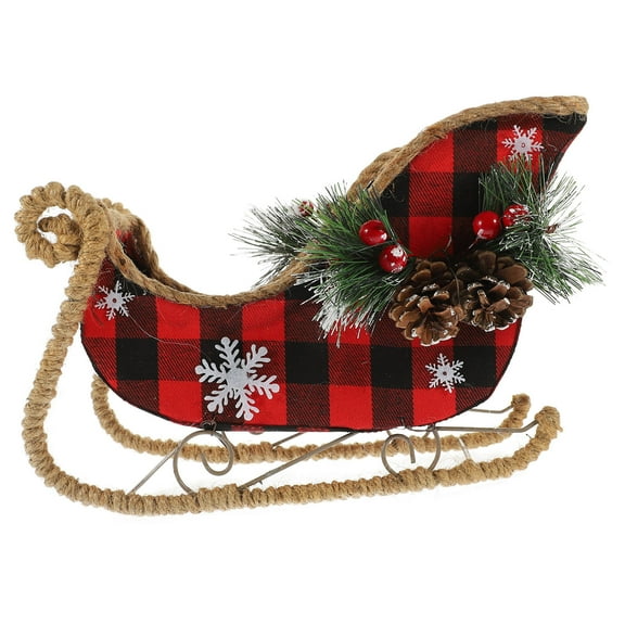 STOBOK Vintage Sled Desktop Sleigh Decoration Cloth Multi 1Pack