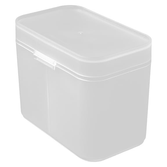 STOBOK Multipurpose Clear Storage Box for Cotton Swabs Cotton Pads and Hair Accessories