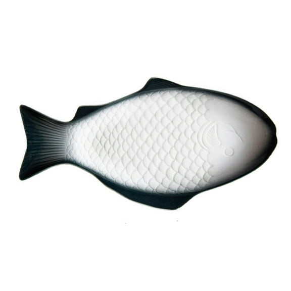 STOBOK Multipurpose Fish Shaped Ceramic Plate Green for Home and Party Serving