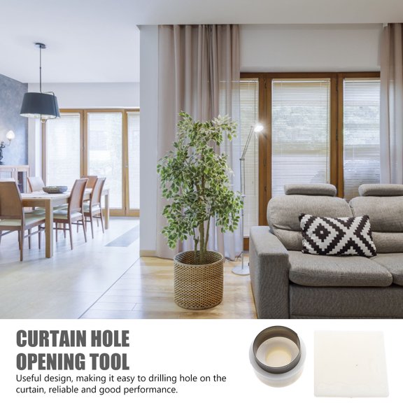 STOBOK Curtain Manual Hole Opener Tool with Pad for DIY Curtain Punching