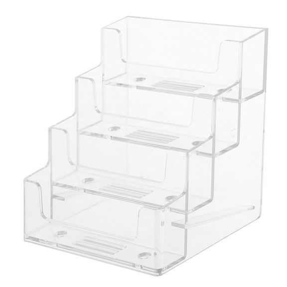 STOBOK Transparent Business Card Holder Display Compact and Sturdy for Office Desk