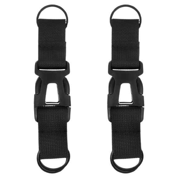 STOBOK 2Pcs Quick-Release Backpack Strap with Durable Webbing for Luggage and Outdoor Use in Black