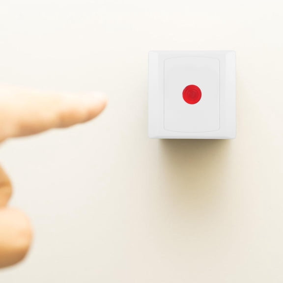 STOBOK Emergency Call Button Wall Mount Abs Manual Alarm with Key Reset