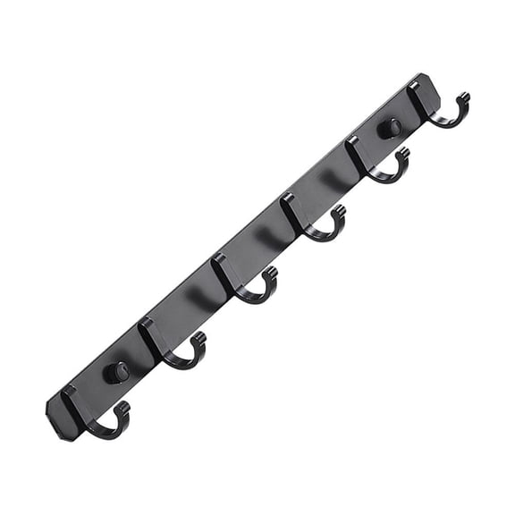 STOBOK Wall Mounted Hook Aluminum Black for Home Owners in Bedroom 1Pc 17.3X2in
