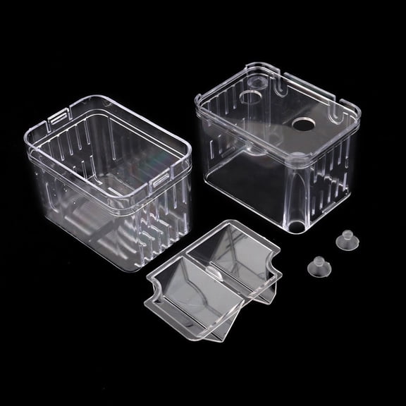 STOBOK Aquarium Fish Breeding Box Acrylic Floating Hatchery with Isolation and Jump Prevention